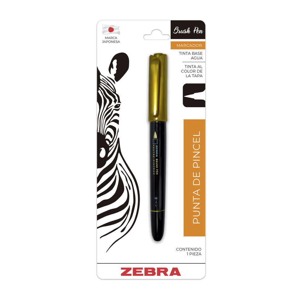 Marcador Metálico Brush Pen Zebra