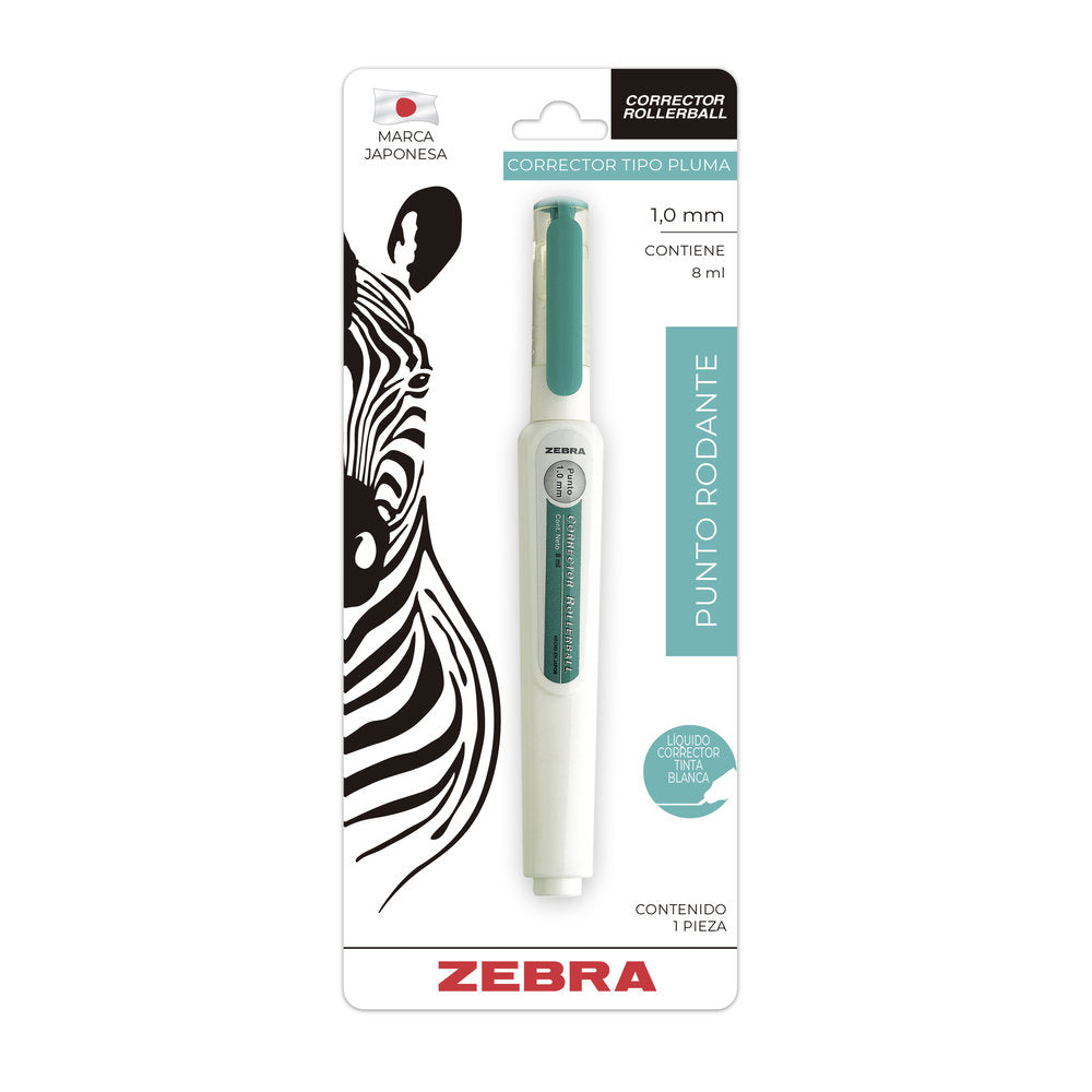 Corrector Líquido Tipo Pluma Zebra