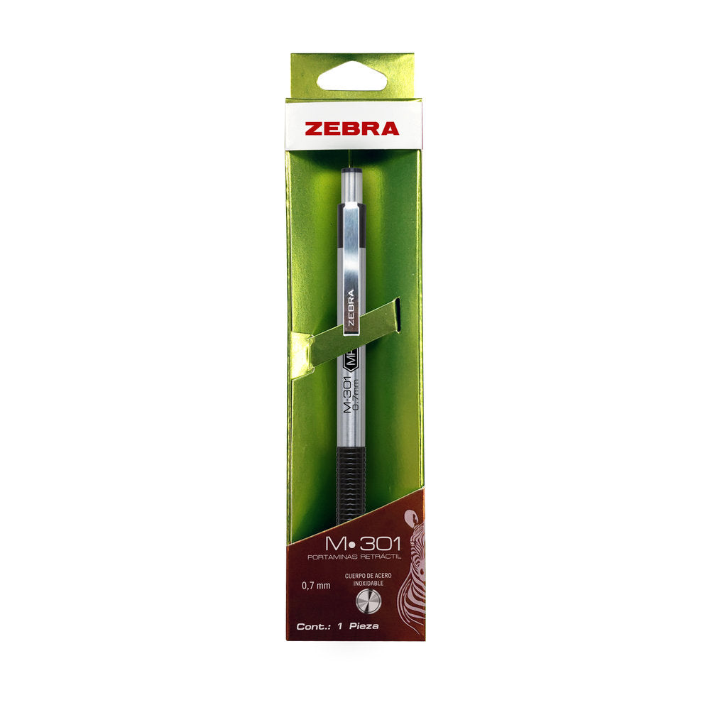 Portaminas De Acero Inoxidable M-301 Zebra
