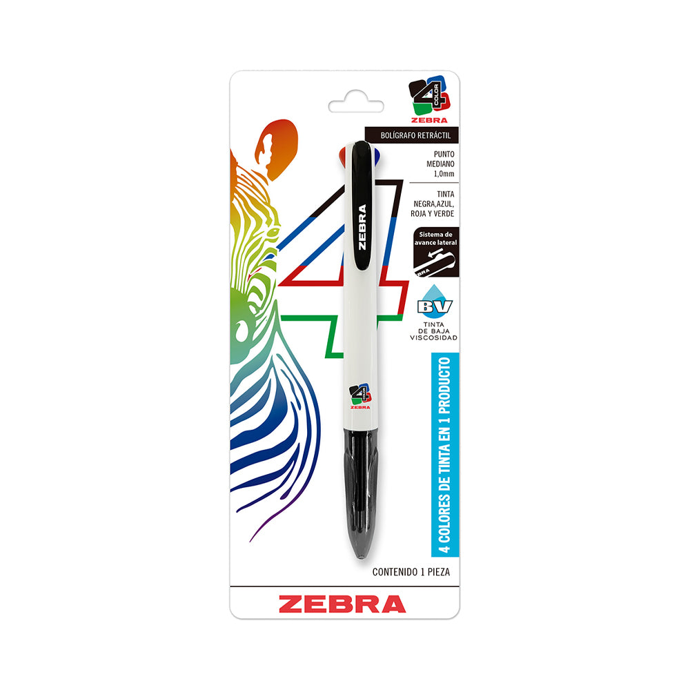 Bolígrafo Multifuncional 4 Color Zebra