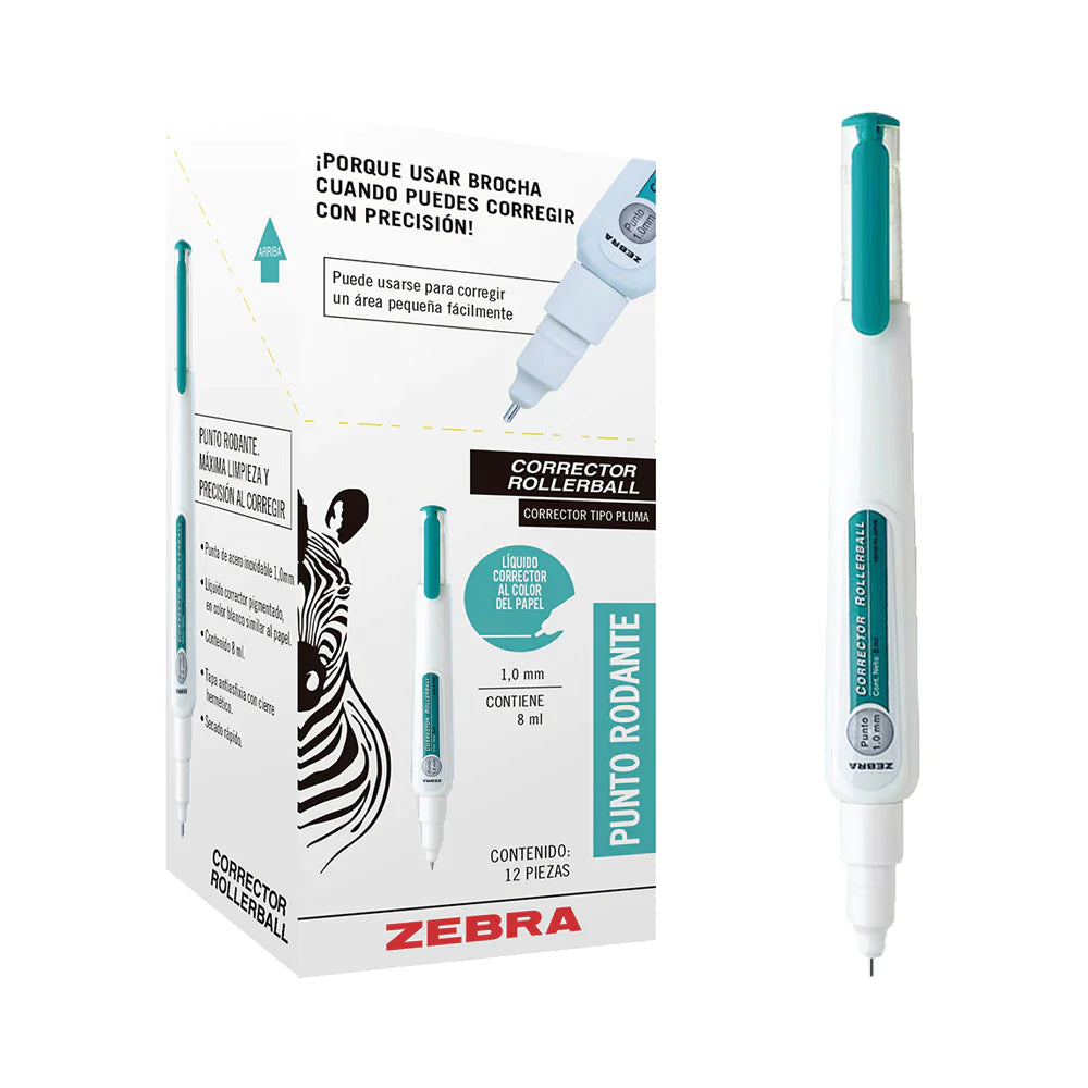 Corrector Líquido Tipo Pluma Zebra