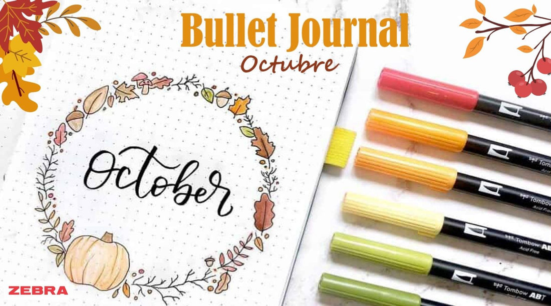 Ideas con marcadores para Bullet Journal en octubre