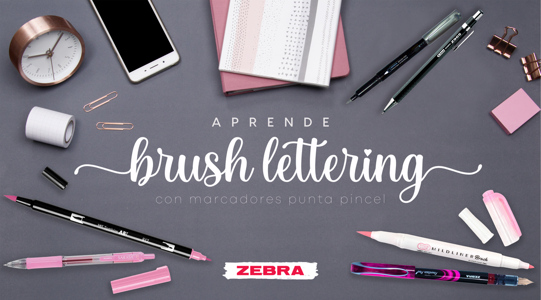 Aprender brush lettering con marcadores punta pincel 