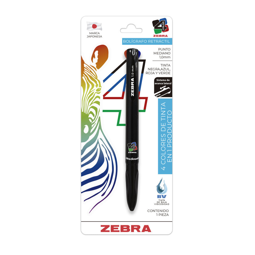 Bolígrafo Multifuncional 4 Color Zebra