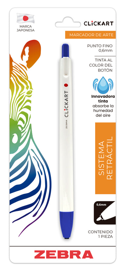 Marcador Retráctil CLiCKART Zebra