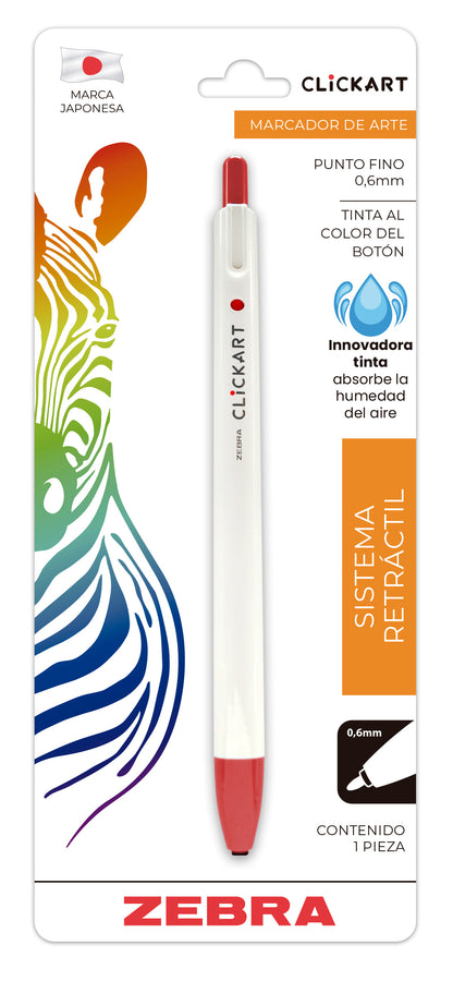 Marcador Retráctil CLiCKART Zebra