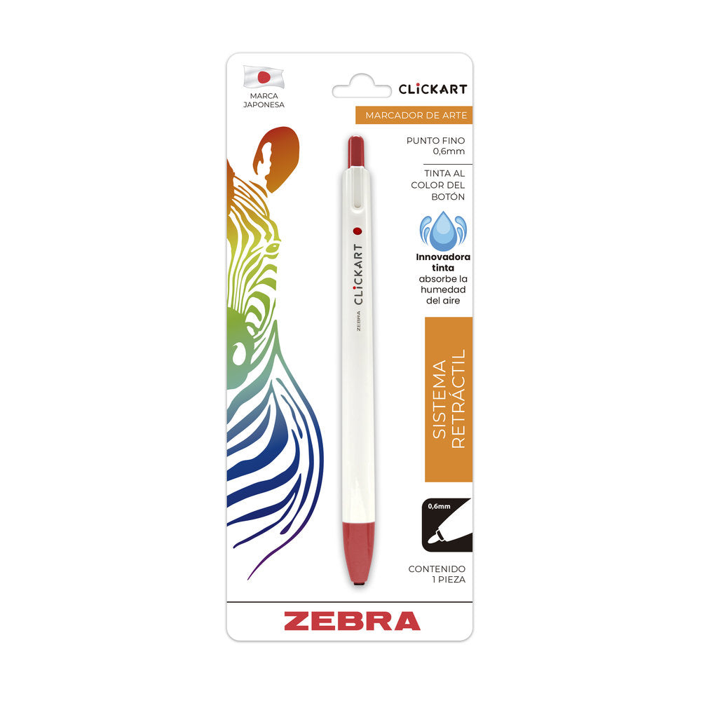 Marcador Retráctil CLiCKART Zebra