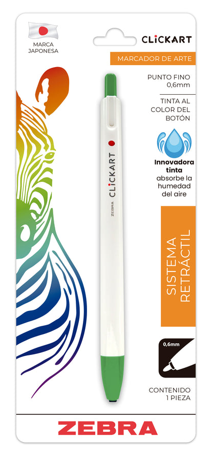 Marcador Retráctil CLiCKART Zebra