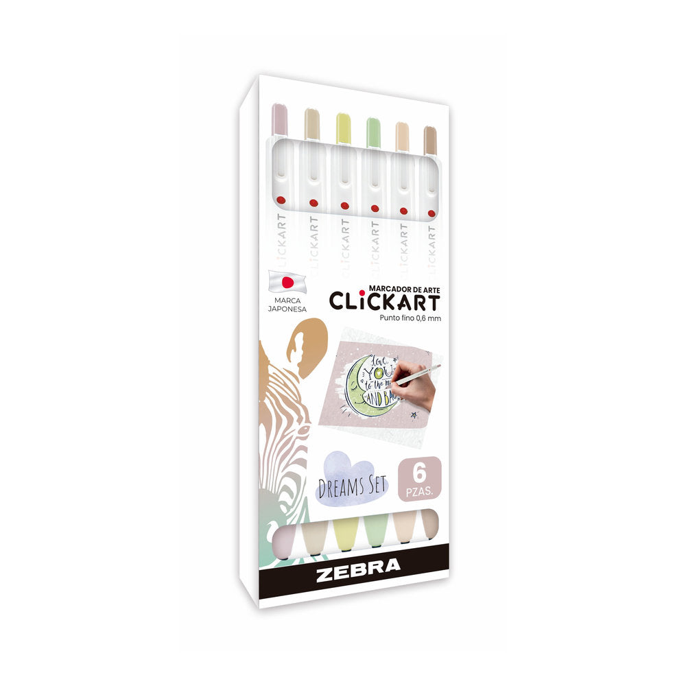 Marcador Retráctil CLiCKART Zebra