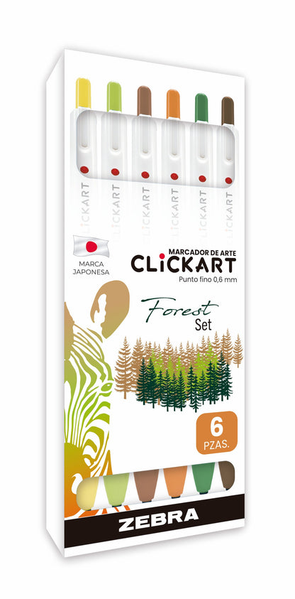 Marcador Retráctil CLiCKART Zebra