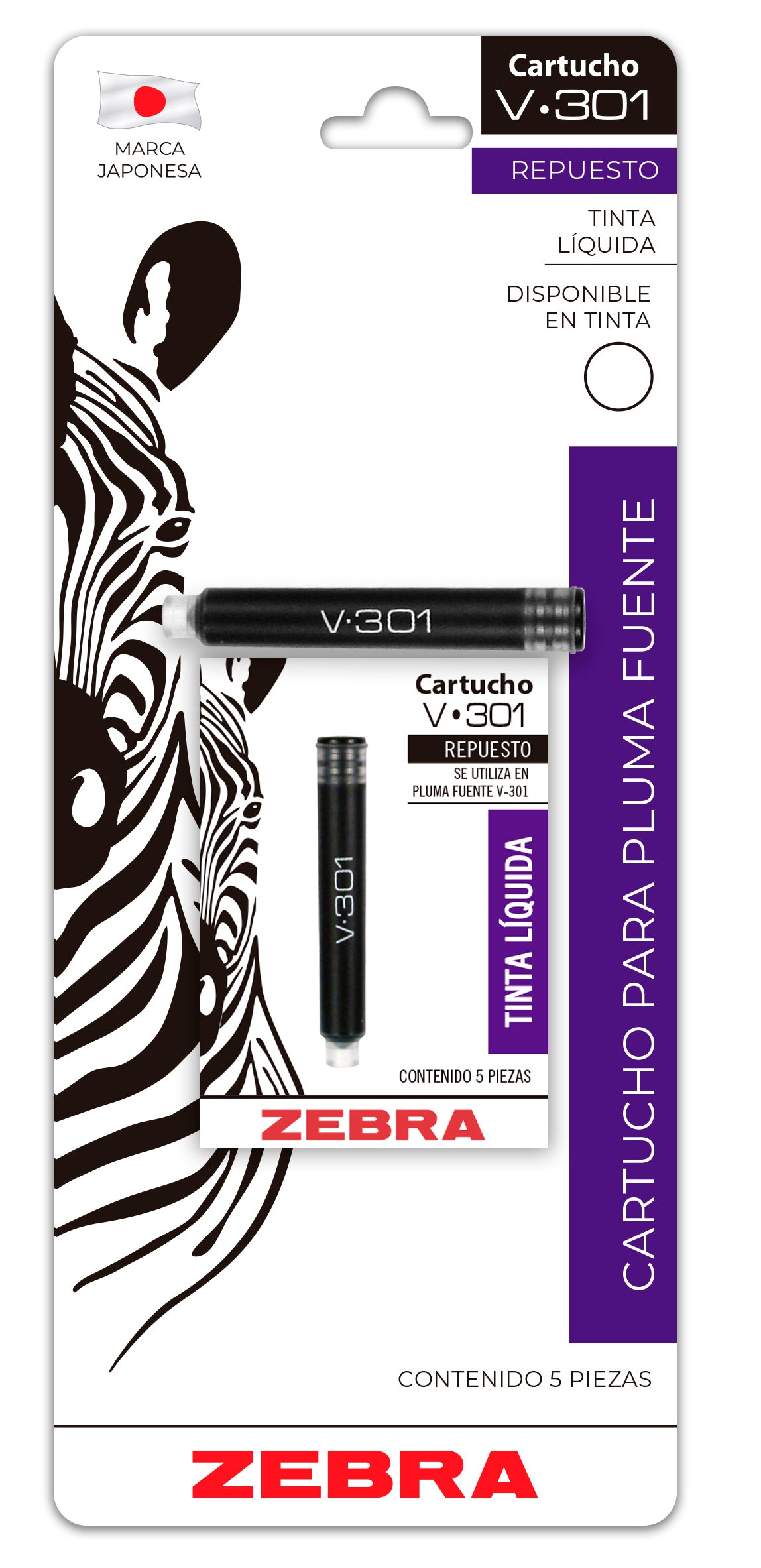 Cartucho De Repuesto Para Pluma Fuente V-301.