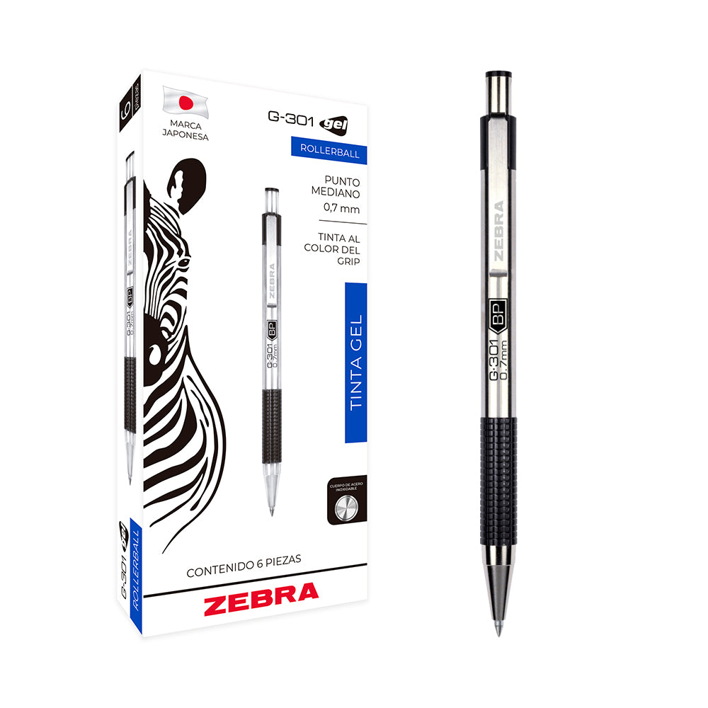 Rollerball De Tinta Gel G-301 Zebra