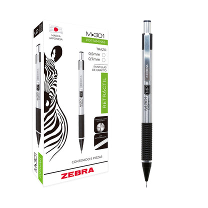 Portaminas De Acero Inoxidable M-301 Zebra