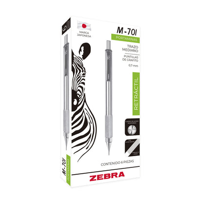 Portaminas De Acero Inoxidable M-701 Zebra
