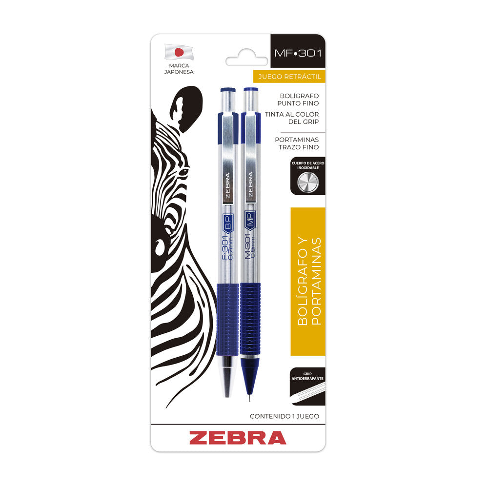 Juego De Bolígrafo Y Portaminas MF-301 Zebra