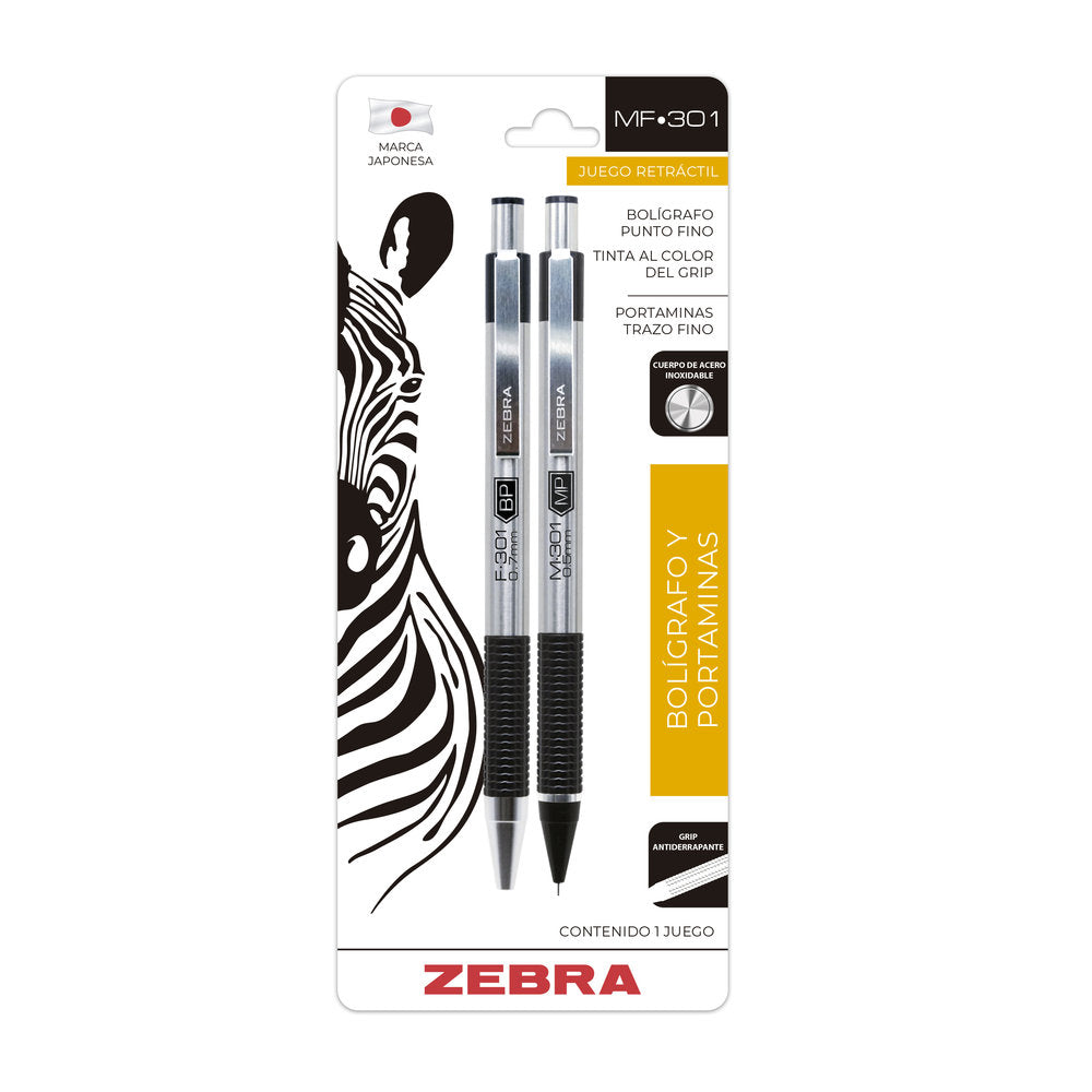 Juego De Bolígrafo Y Portaminas MF-301 Zebra – Zebra México