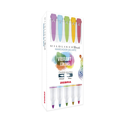Marcador De Doble Punta Mildliner Brush Zebra