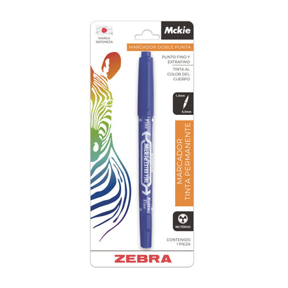 Marcador Permanente De Doble Punta Mckie Zebra.