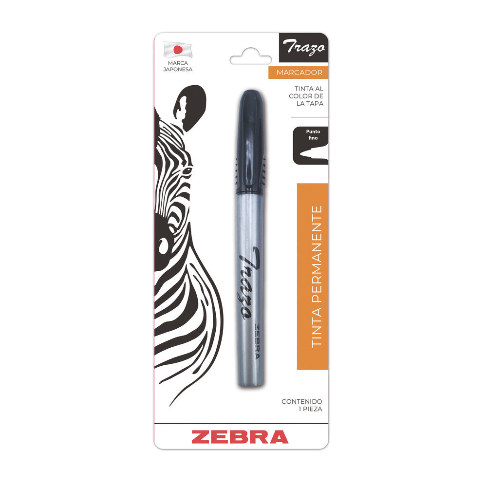 Marcador Permanente De Punto Fino Trazo Zebra